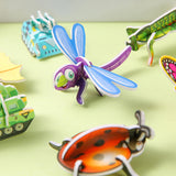 Maxbell 10 Pieces Craft DIY 3D Puzzle Learning Activities Montessori Toys for Babies Mix