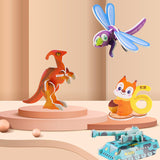 Maxbell 10 Pieces Craft DIY 3D Puzzle Learning Activities Montessori Toys for Babies Mix