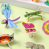 Maxbell 10 Pieces Craft DIY 3D Puzzle Learning Activities Montessori Toys for Babies Mix