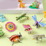 Maxbell 10 Pieces Craft DIY 3D Puzzle Learning Activities Montessori Toys for Babies Mix