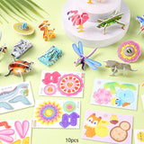 Maxbell 10 Pieces Craft DIY 3D Puzzle Learning Activities Montessori Toys for Babies Mix