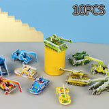 10x DIY 3D Puzzles Preschool Learning Activities Tank Plane Puzzles for Baby Tank