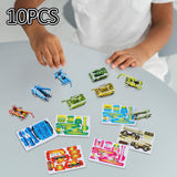 10x DIY 3D Puzzles Preschool Learning Activities Tank Plane Puzzles for Baby Tank