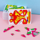 Maxbell 10x DIY 3D Puzzles Preschool Learning Activities Tank Plane Puzzles for Baby Plane