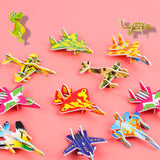 Maxbell 10x DIY 3D Puzzles Preschool Learning Activities Tank Plane Puzzles for Baby Plane