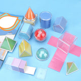 12x Geometric Shapes 3D Geometric Solids for Elementary School Supplies Home