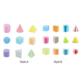 3D Geometric Shapes Montessori Toys for Kids Home School Supplies Babies