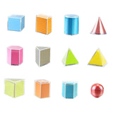 Maxbell 3D Geometric Shapes Montessori Toys for Kids Home School Supplies Babies
