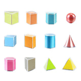 Maxbell 3D Geometric Shapes Montessori Toys for Kids Home School Supplies Babies