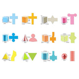 Maxbell 3D Geometric Shapes Montessori Toys for Kids Home School Supplies Babies