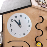 Montessori Busy Board DIY Material Sensory Board Parts Boys Preschool Travel white clock