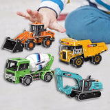 4x 3D Cardboard Model Car Kits 3D Paper Puzzle DIY Set for Toddlers Children S