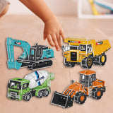 4x 3D Cardboard Model Car Kits 3D Paper Puzzle DIY Set for Toddlers Children L