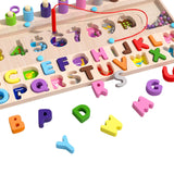 Alphabet Number Wooden Magnet Sorting Board Preschool Game for Children Kids