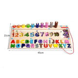 Alphabet Number Wooden Magnet Sorting Board Preschool Game for Children Kids