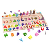 Alphabet Number Wooden Magnet Sorting Board Preschool Game for Children Kids