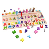 Alphabet Number Wooden Magnet Sorting Board Preschool Game for Children Kids