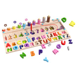 Alphabet Number Wooden Magnet Sorting Board Preschool Game for Children Kids