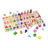 Alphabet Number Wooden Magnet Sorting Board Preschool Game for Children Kids