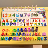 Alphabet Number Wooden Magnet Sorting Board Preschool Game for Children Kids