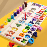 Alphabet Number Wooden Magnet Sorting Board Preschool Game for Children Kids