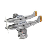 Maxbell 1:48 Scale USA Fighter Building Kits Educational Table Decoration 3D Puzzles Argent Horse