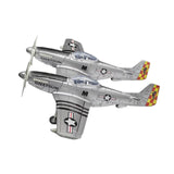 Maxbell 1:48 Scale USA Fighter Building Kits Educational Table Decoration 3D Puzzles Argent Horse