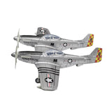 Maxbell 1:48 Scale USA Fighter Building Kits Educational Table Decoration 3D Puzzles Argent Horse
