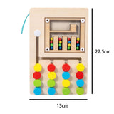 Maxbell Montessori Wooden Color Matching Puzzles Board Early Educational for Ages 3+ 4 Colors