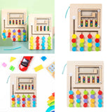 Maxbell Montessori Wooden Color Matching Puzzles Board Early Educational for Ages 3+ 4 Colors