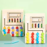 Maxbell Montessori Wooden Color Matching Puzzles Board Early Educational for Ages 3+ 4 Colors