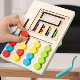 Maxbell Montessori Wooden Color Matching Puzzles Board Early Educational for Ages 3+ 4 Colors