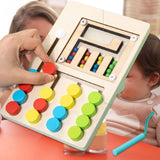 Maxbell Montessori Wooden Color Matching Puzzles Board Early Educational for Ages 3+ 4 Colors