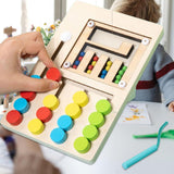 Maxbell Montessori Wooden Color Matching Puzzles Board Early Educational for Ages 3+ 4 Colors