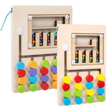 Maxbell Montessori Wooden Color Matching Puzzles Board Early Educational for Ages 3+ 5 Colors