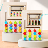 Maxbell Montessori Wooden Color Matching Puzzles Board Early Educational for Ages 3+ 5 Colors