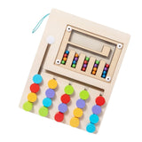 Maxbell Montessori Wooden Color Matching Puzzles Board Early Educational for Ages 3+ 5 Colors