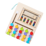 Maxbell Montessori Wooden Color Matching Puzzles Board Early Educational for Ages 3+ 5 Colors