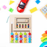 Maxbell Montessori Wooden Color Matching Puzzles Board Early Educational for Ages 3+ 5 Colors