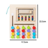 Maxbell Montessori Wooden Color Matching Puzzles Board Early Educational for Ages 3+ 5 Colors