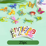 3D Cartoon Jigsaw Puzzles Learn Activities Fine Motor Skills Montessori Toys insect