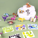 3D Cartoon Jigsaw Puzzles Learn Activities Fine Motor Skills Montessori Toys dinosaur