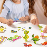 3D Cartoon Jigsaw Puzzles Learn Activities Fine Motor Skills Montessori Toys dinosaur