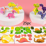 3D Cartoon Jigsaw Puzzles Learn Activities Fine Motor Skills Montessori Toys dinosaur