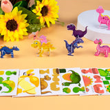 3D Cartoon Jigsaw Puzzles Learn Activities Fine Motor Skills Montessori Toys dinosaur