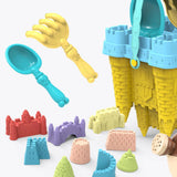 14 Pieces Sand Castle Mould for Kids Buckets for Beach Travel Outdoor