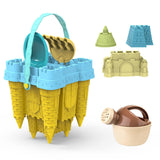 14 Pieces Sand Castle Mould for Kids Buckets for Beach Travel Outdoor