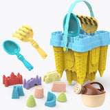 14 Pieces Sand Castle Mould for Kids Buckets for Beach Travel Outdoor