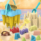 14 Pieces Sand Castle Mould for Kids Buckets for Beach Travel Outdoor