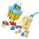 14 Pieces Sand Castle Mould for Kids Buckets for Beach Travel Outdoor